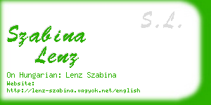 szabina lenz business card